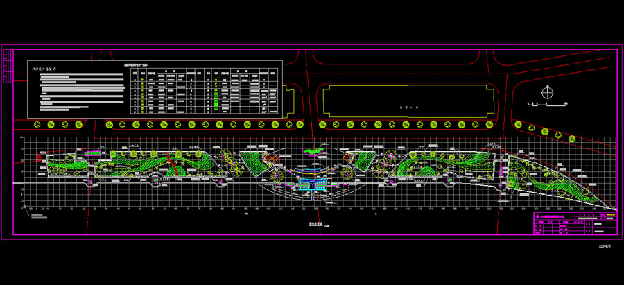 > 某市江滨北路景观绿地全套施工图1500650606 建筑面积:设计风格